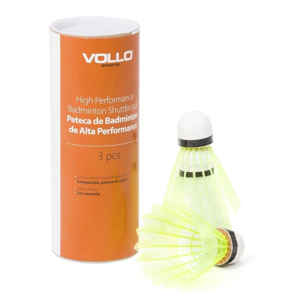 Imagem 5 do produto Kit Badminton Vollo: 2 Raquetes + 3 Petecas de Nylon