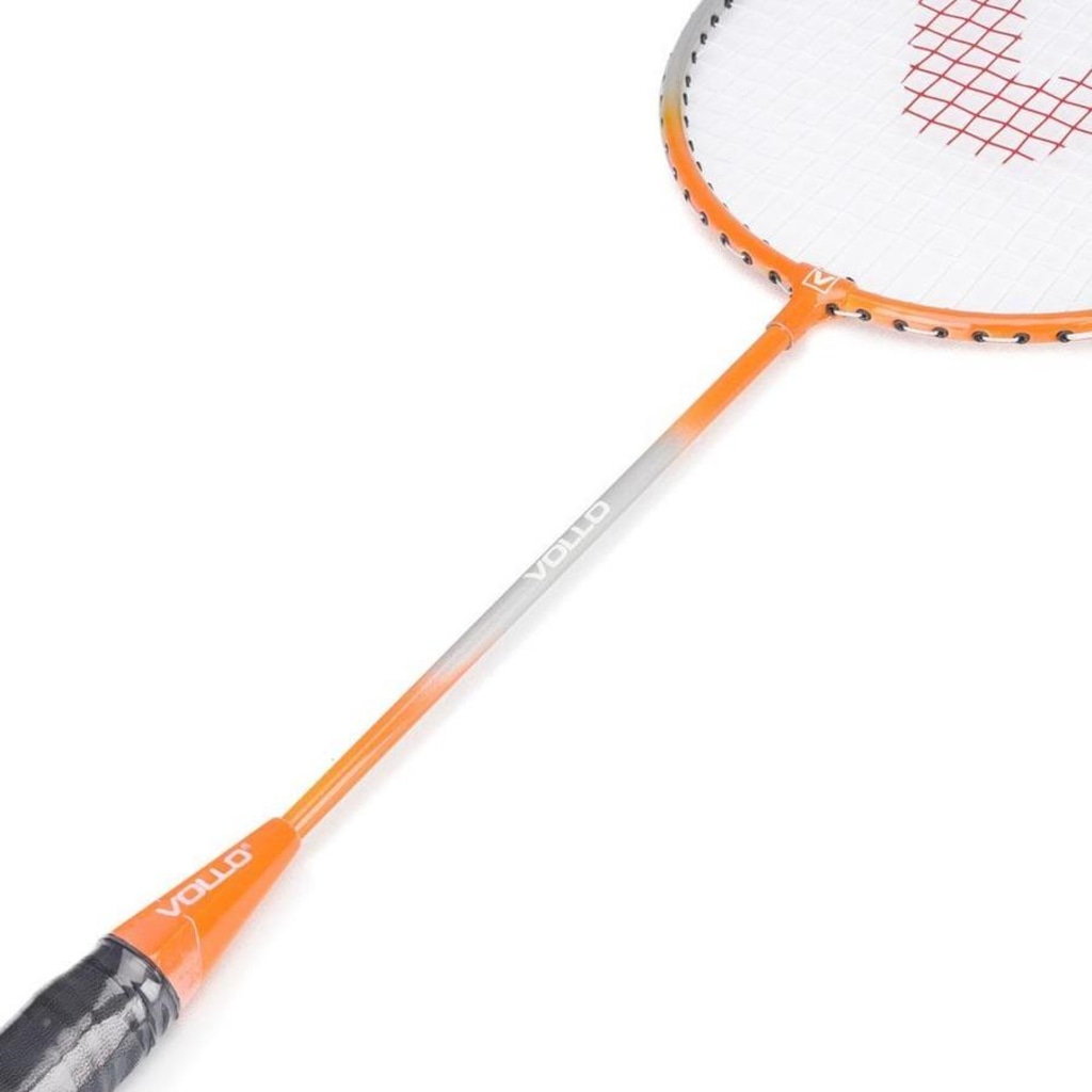 Imagem 5 do produto Kit Badminton Vollo: 4 Raquetes + 3 Petecas de Nylon Rede + Suporte