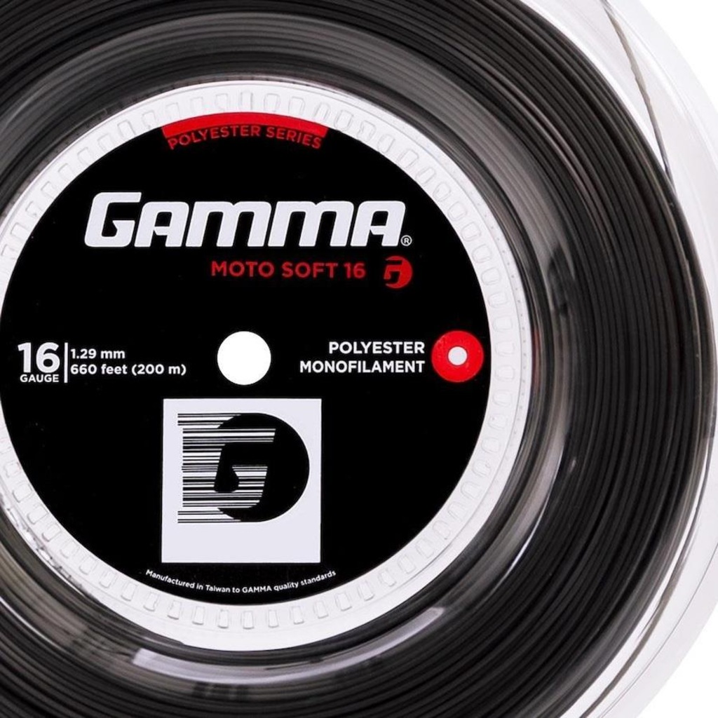 Imagem 2 do produto Corda para Raquete de Tênis Gamma Moto Soft 16L 1.29mm - 200 Metros