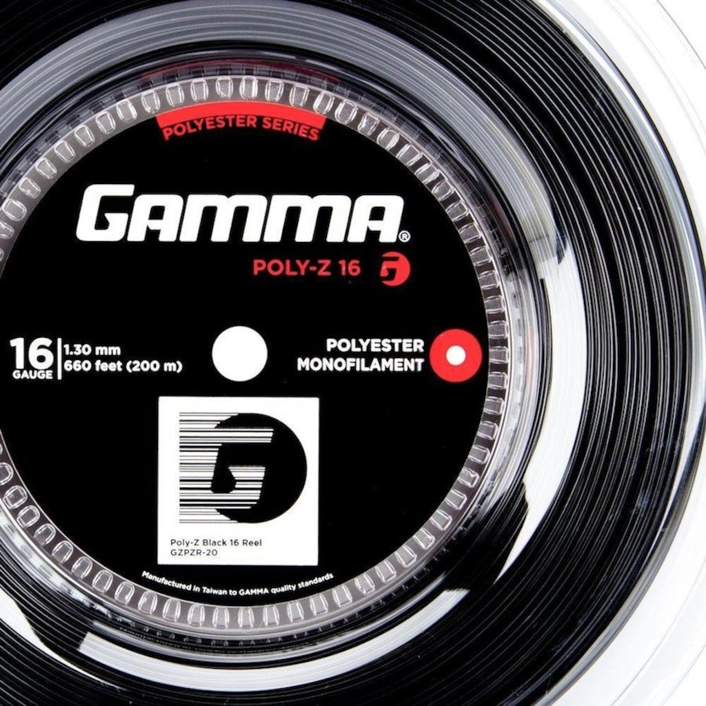 Imagem 2 do produto Corda para Raquete de Tênis Gamma Poly Z 16L 1.30mm - 200 metros