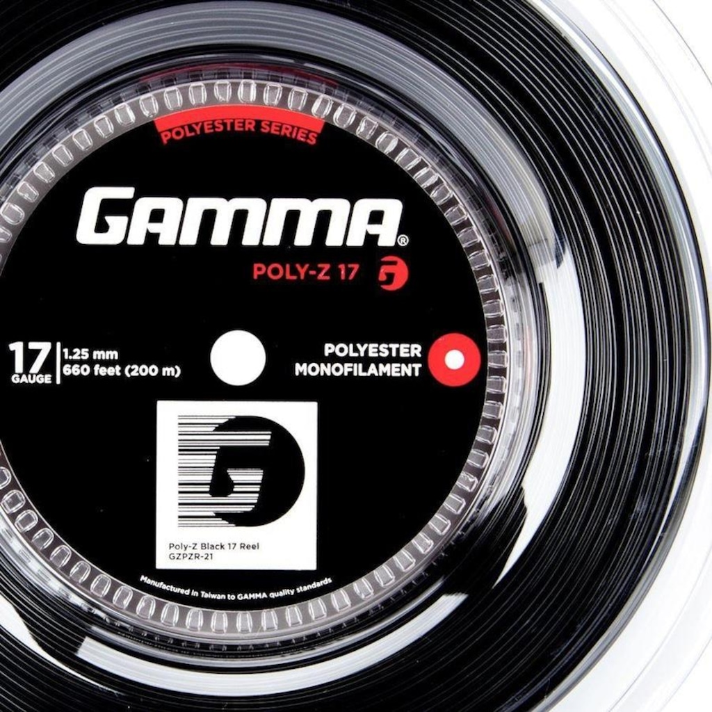 Imagem 2 do produto Corda para Raquete de Tênis Gamma Poly Z 17L 1.25mm - 200 metros