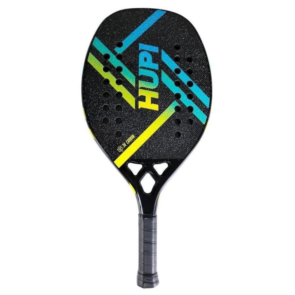 Imagem 3 do produto Kit 2 Raquetes Beach Tennis HUPI Doha Carbon 3K com Bolsa + 3 Bolas