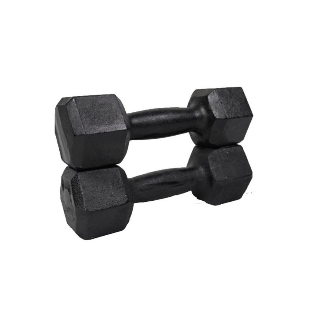 Imagem 2 do produto Halter Sextavado Iniciativa Fitness Pintado - 6Kg - Par