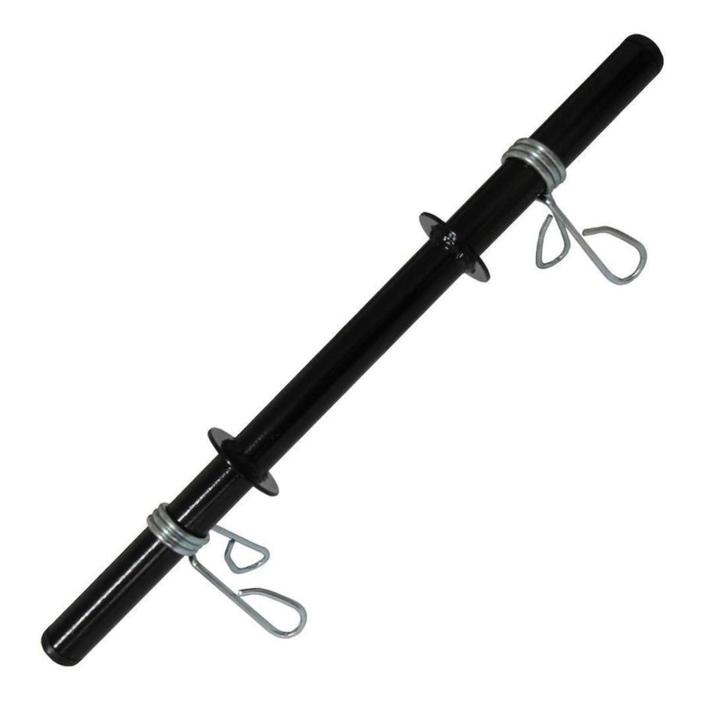 Imagem 2 do produto Kit Iniciativa Fitness: 2 Barras 40cm oca com Presilhas