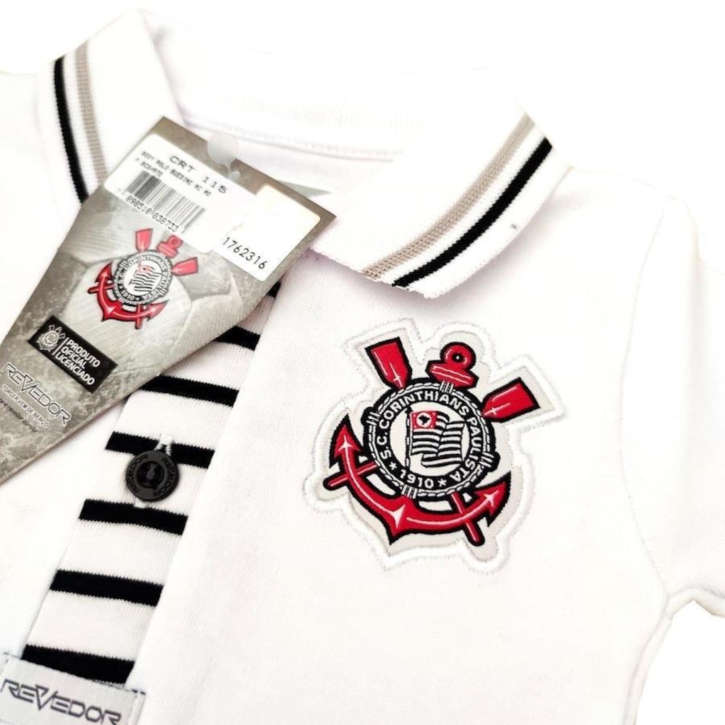 Imagem 2 do produto Body do Corinthians Polo Bebê Oficial Revedor - Infantil