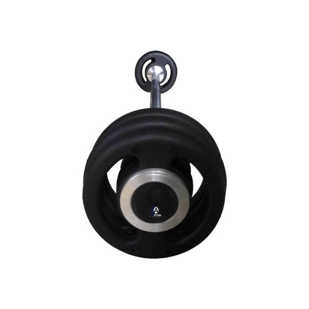Imagem 2 do produto Barra Montada Iniciativa Fitness com Anilhas Injetadas - 28Kg