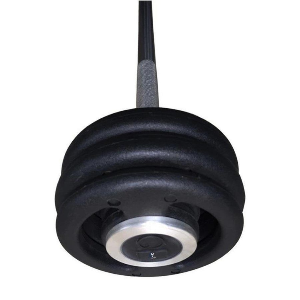 Imagem 4 do produto Barra Montada Iniciativa Fitness com Anilhas Injetadas - 28Kg