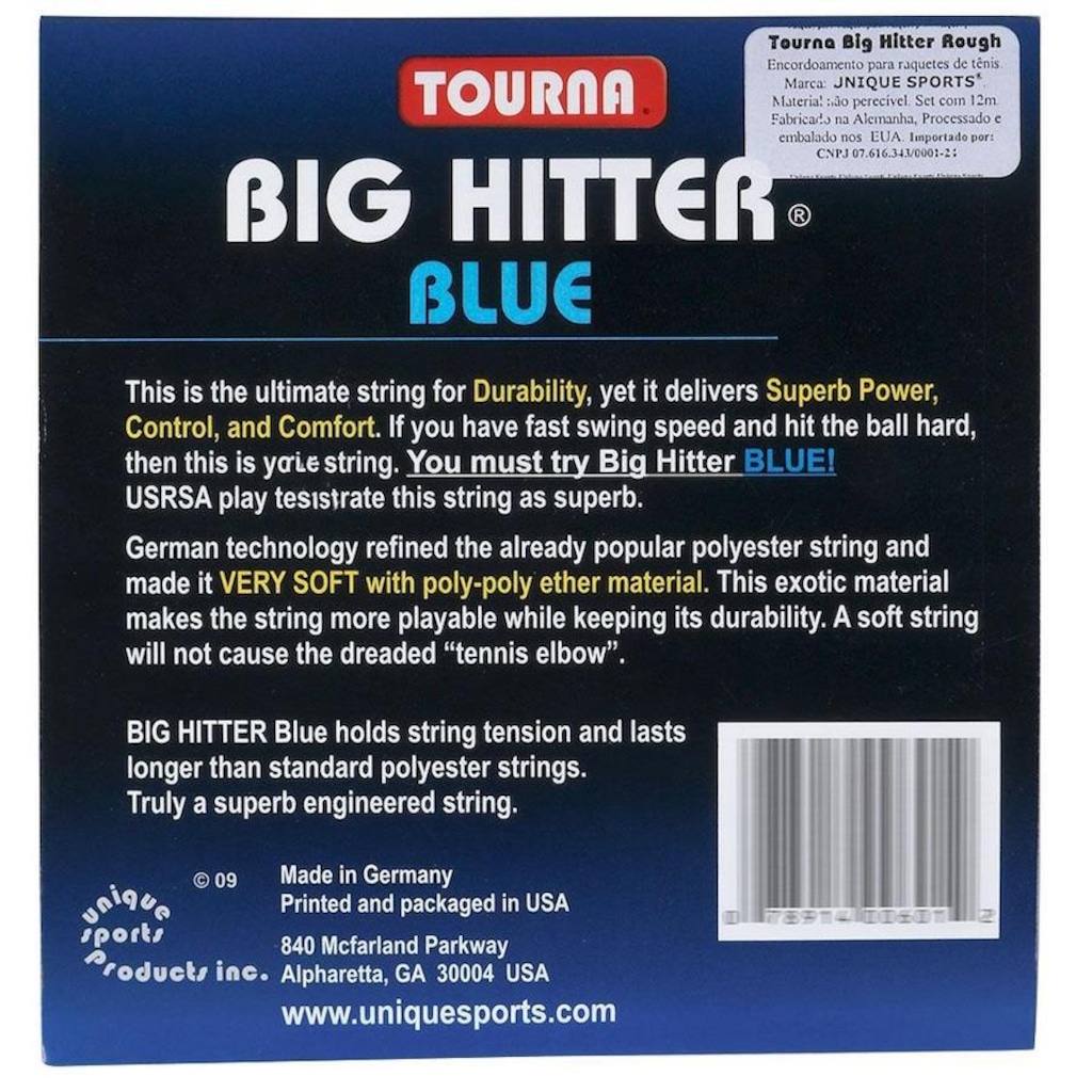 Imagem 3 do produto Corda Tourna Big Hitter Blue 16L 1.30mm Set Individual