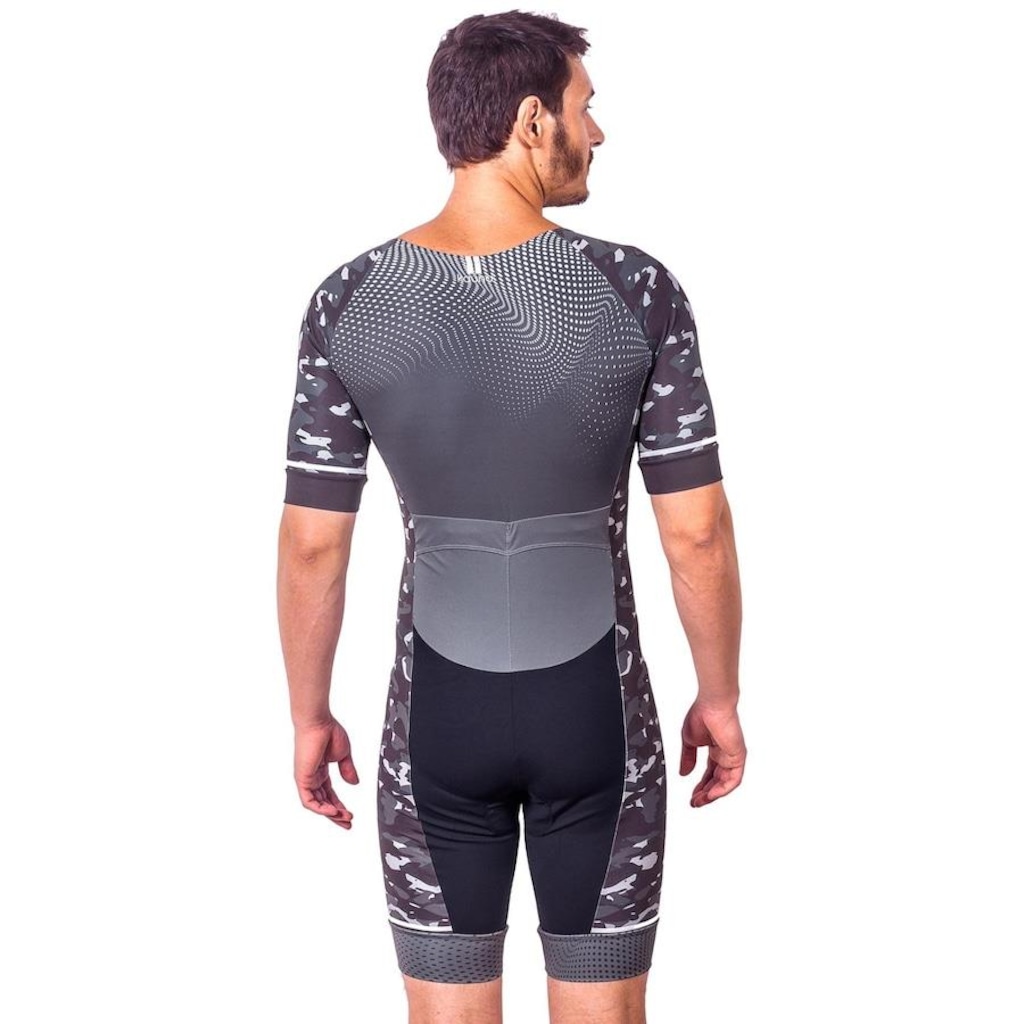 Imagem 2 do produto Macaquinho Kauna com Mangas Triathlon Elite Camuflado Proteção UV50+ - Masculino