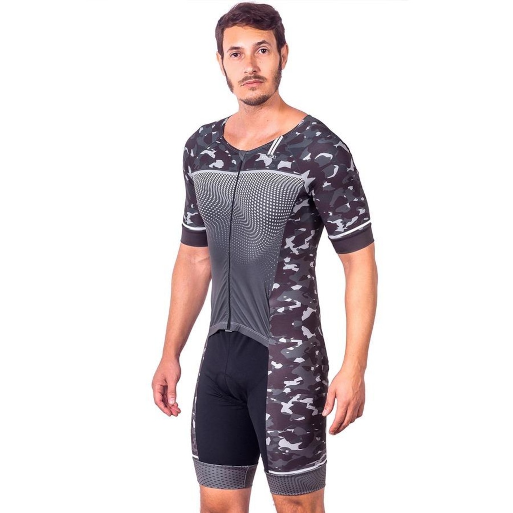 Imagem 3 do produto Macaquinho Kauna com Mangas Triathlon Elite Camuflado Proteção UV50+ - Masculino