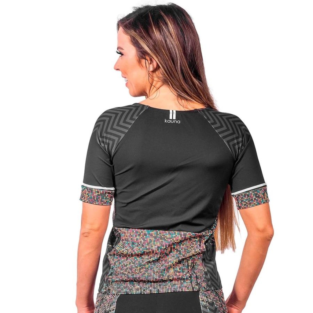 Imagem 2 do produto Camisa Kauna com Mangas Triathlon Elite Pixel Proteção UV50+ - Feminina