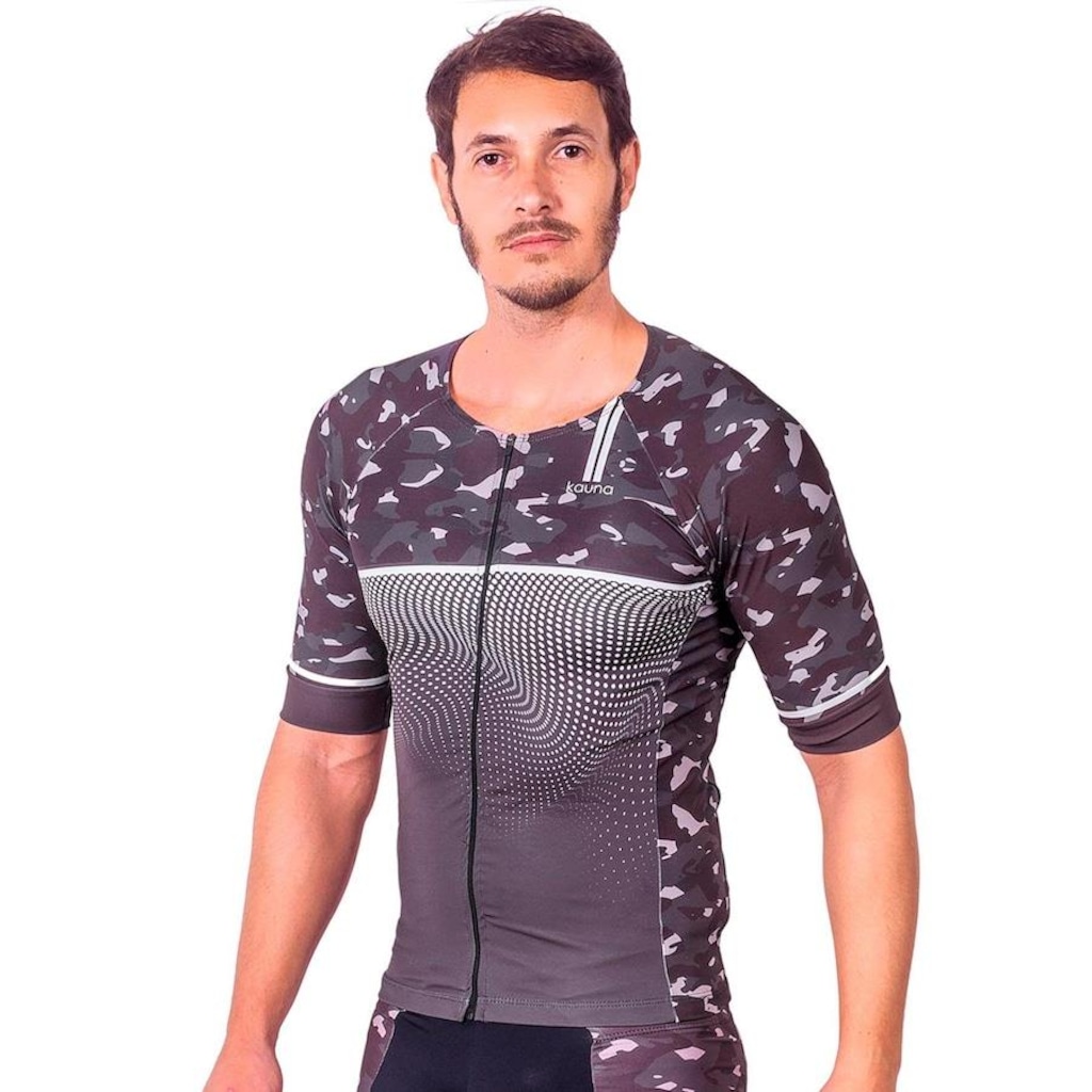 Imagem 3 do produto Camisa Kauna com Mangas Triathlon Elite Camuflado Proteção UV50+ - Masculina