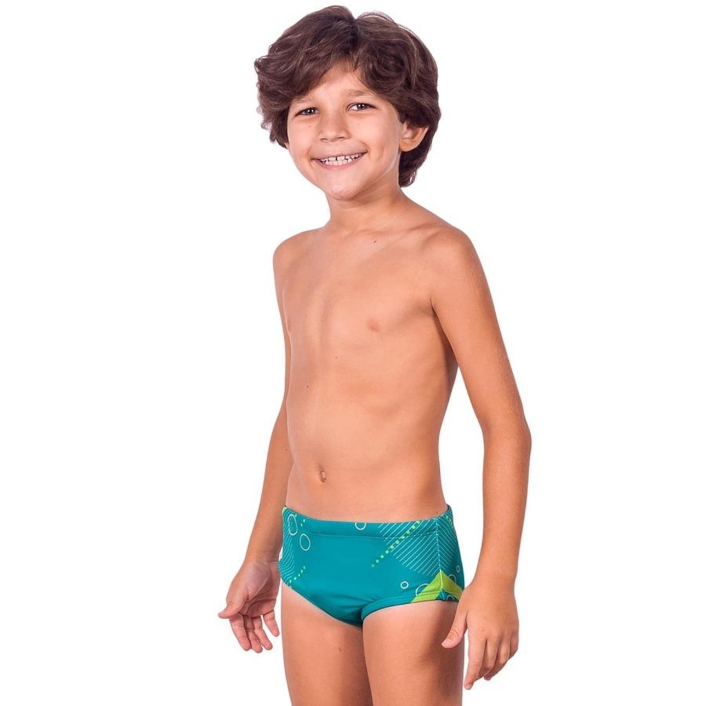 Imagem 3 do produto Sunga Kauna Fluor Geo Proteção UV50+ - Infantil