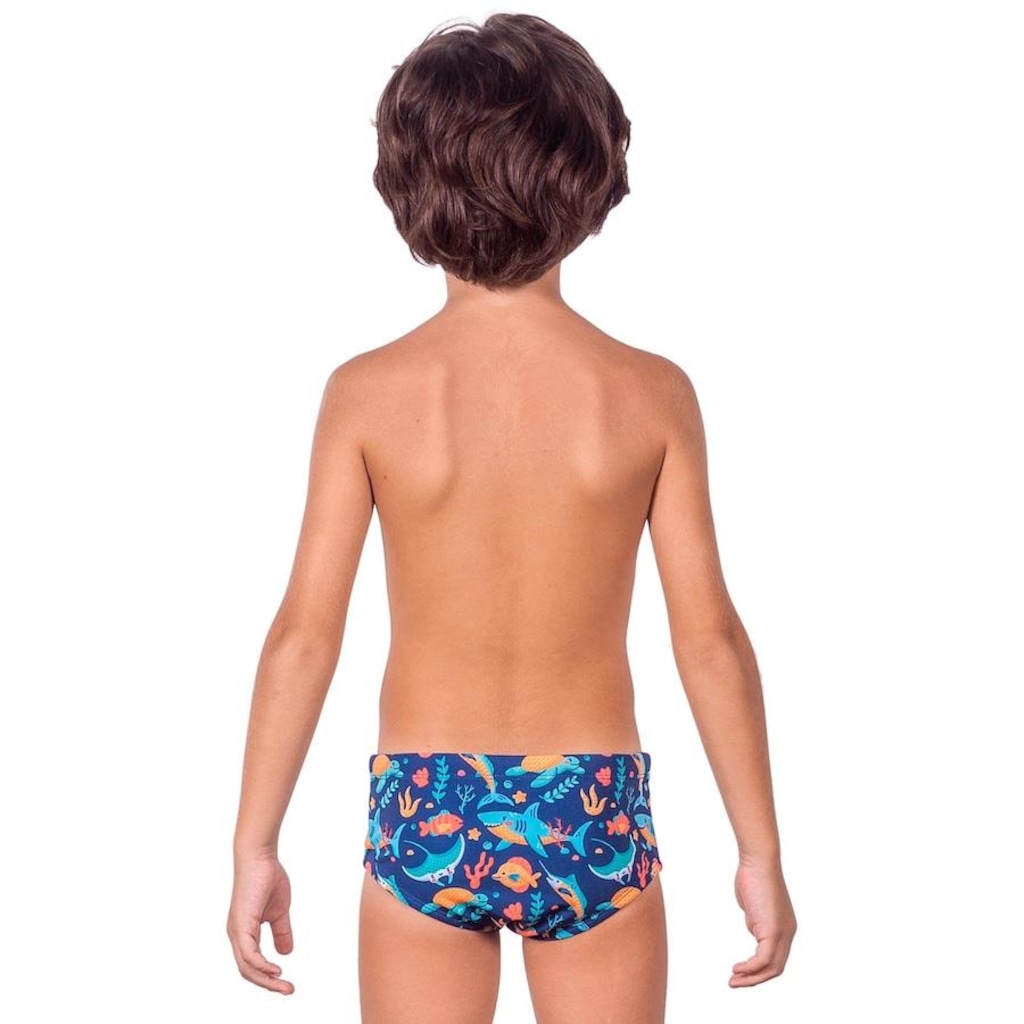 Imagem 2 do produto Sunga Kauna Fundo do Mar Proteção UV50+ - Infantil