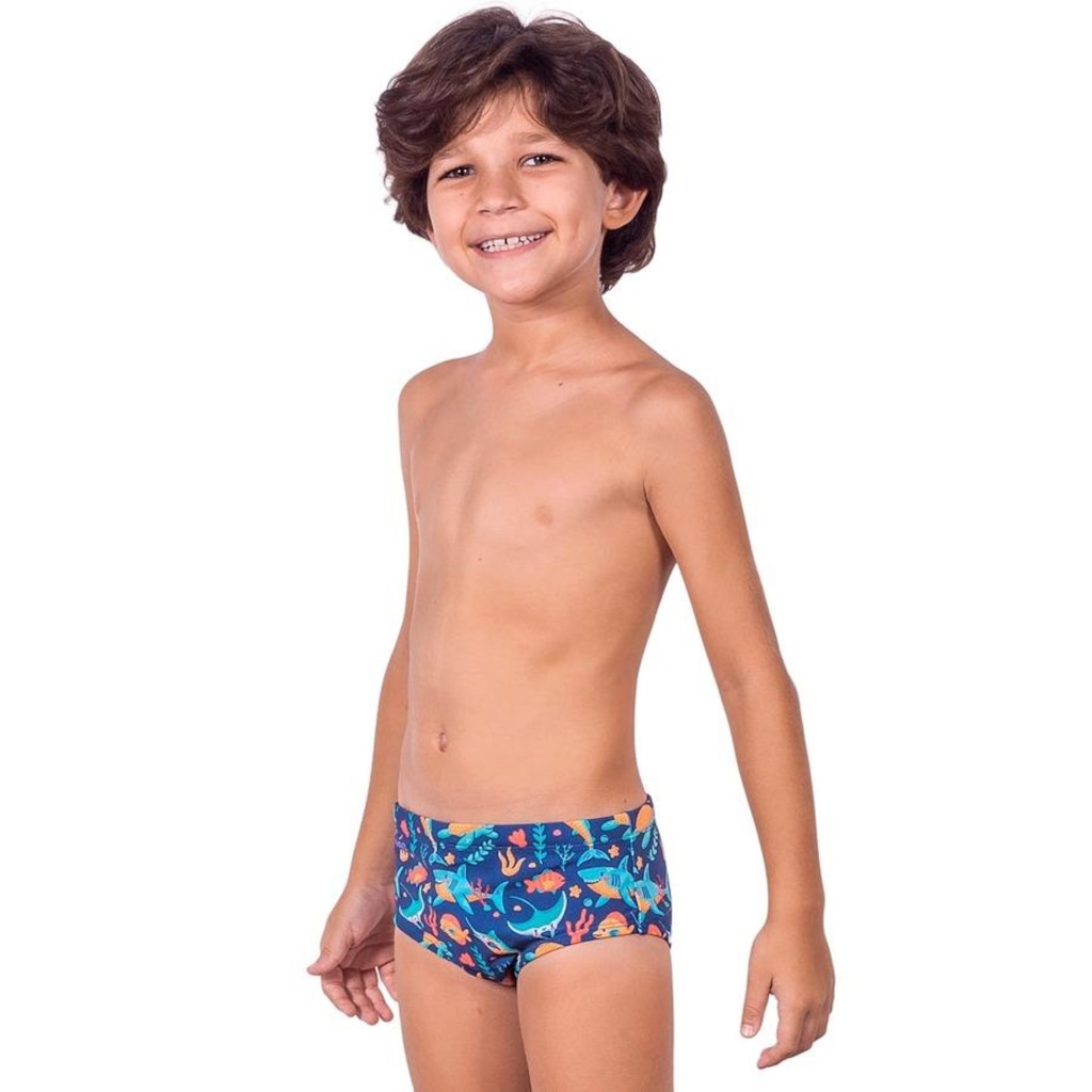 Imagem 3 do produto Sunga Kauna Fundo do Mar Proteção UV50+ - Infantil