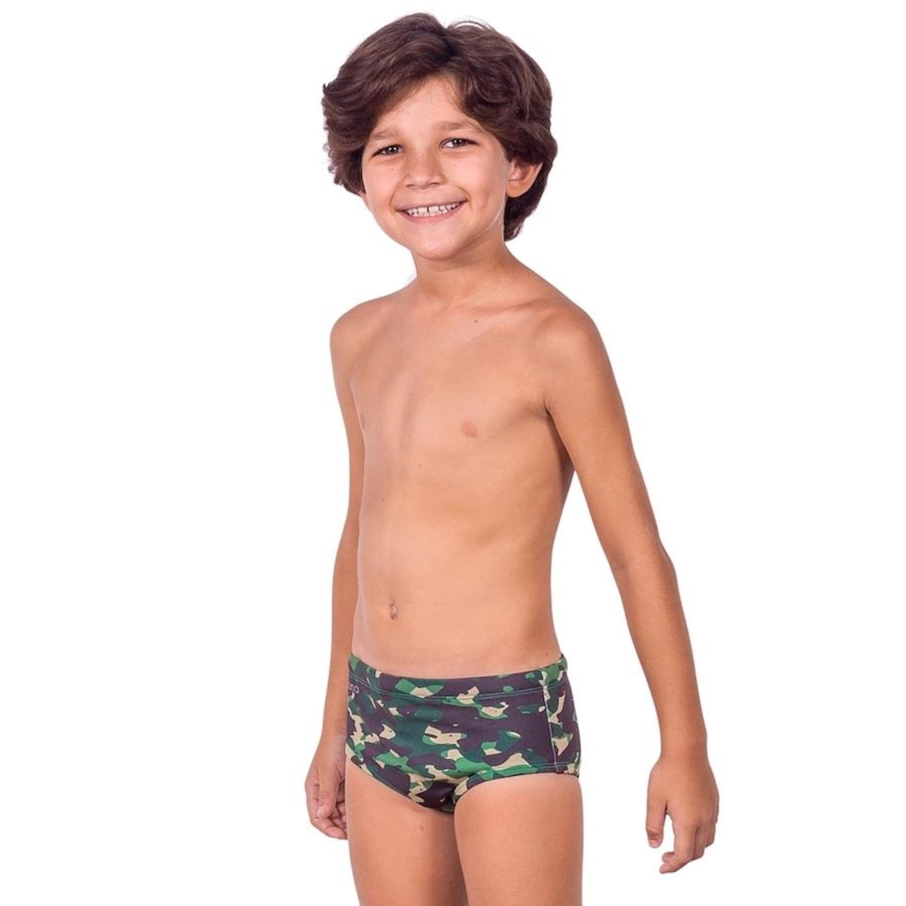 Imagem 3 do produto Sunga Kauna Camuflagem Militar Proteção UV50+ - Infantil