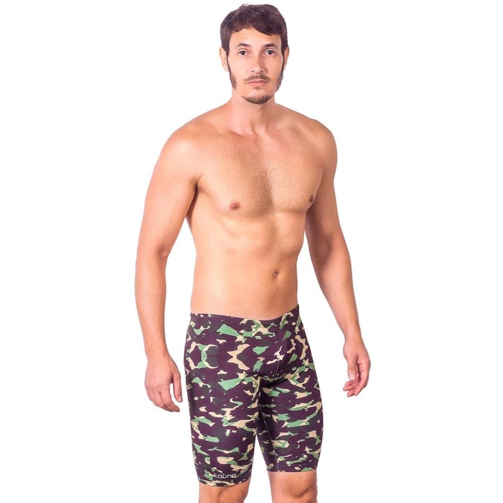 Imagem 3 do produto Bermuda de Natação Kauna Camuflagem Militar Proteção UV50+ - Masculina