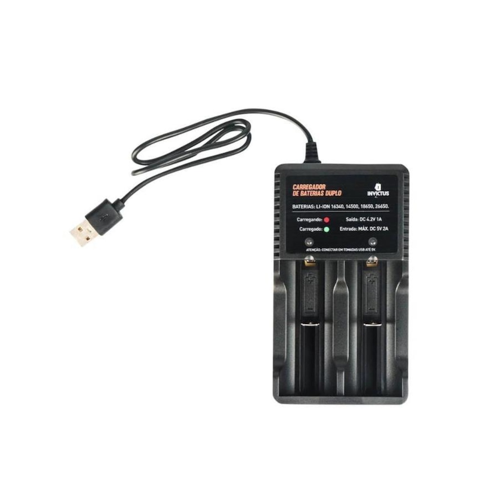 Imagem 3 do produto Carregador de Baterias Invictus Duplo Enterprise USB