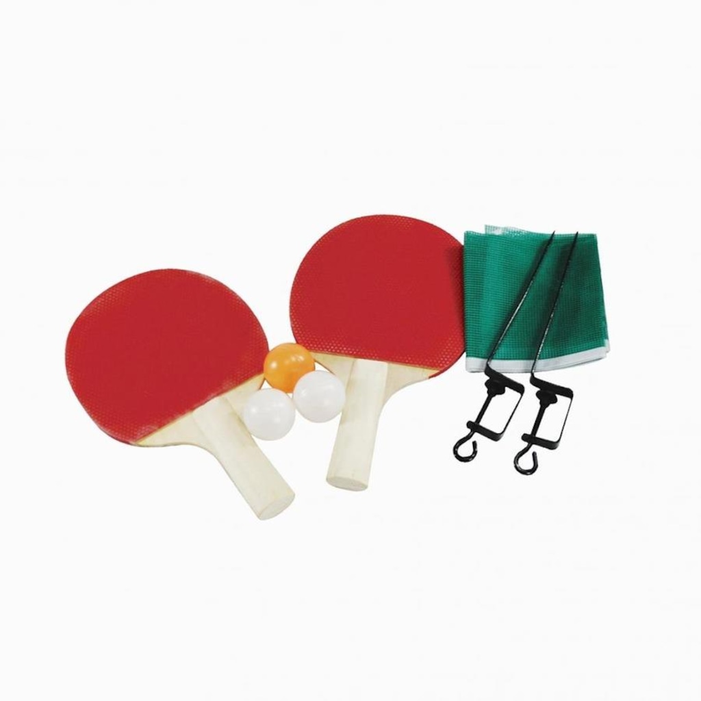 Imagem 3 do produto Kit Ping Pong Gold Sports Lazer com 2 Raques + 3 bolas + Rede + Suporte