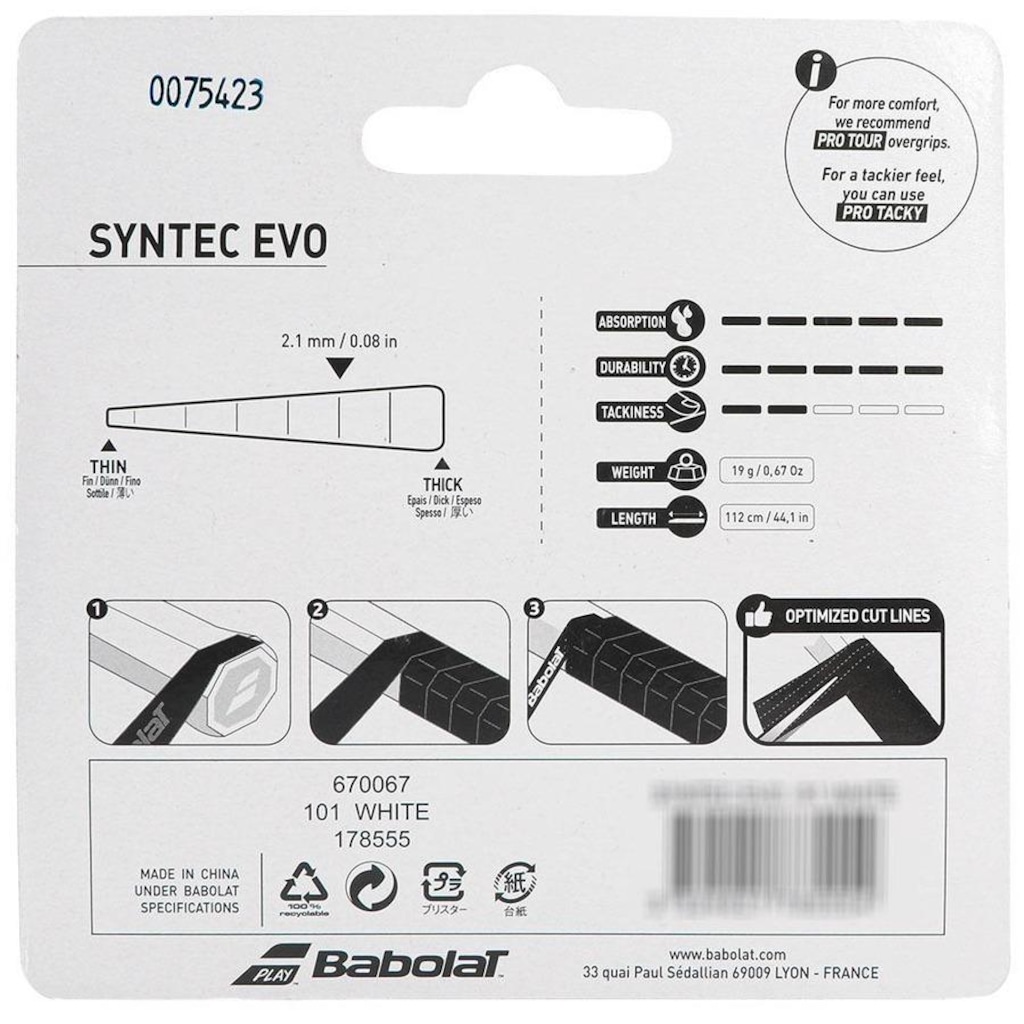 Imagem 4 do produto Cushion Grip Babolat Syntec Evo