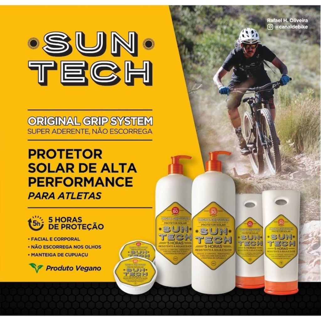 Imagem 4 do produto Protetor Solar Esportivo Suntech FPS 30 Embalagem 75g