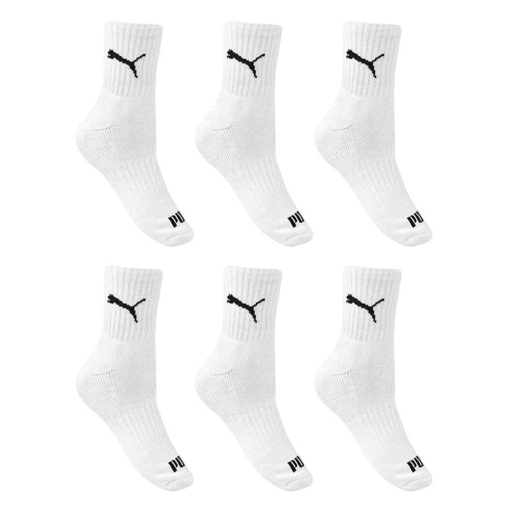Imagem 1 do produto Kit 6 Pares de Meias Puma Esportiva Cano Médio - Feminino