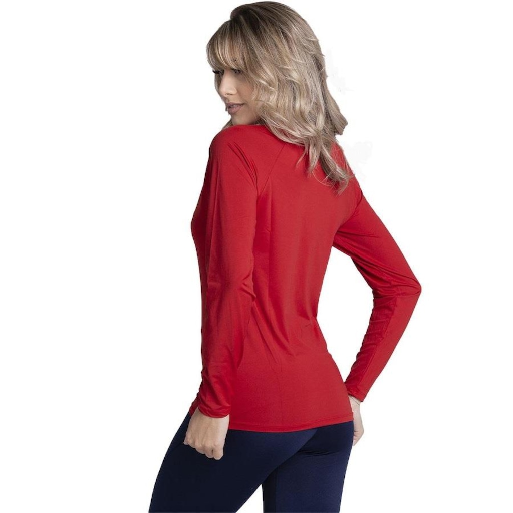 Imagem 2 do produto Camiseta Térmica de Compressão Vekyo Segunda Pele Proteção UV - Feminina