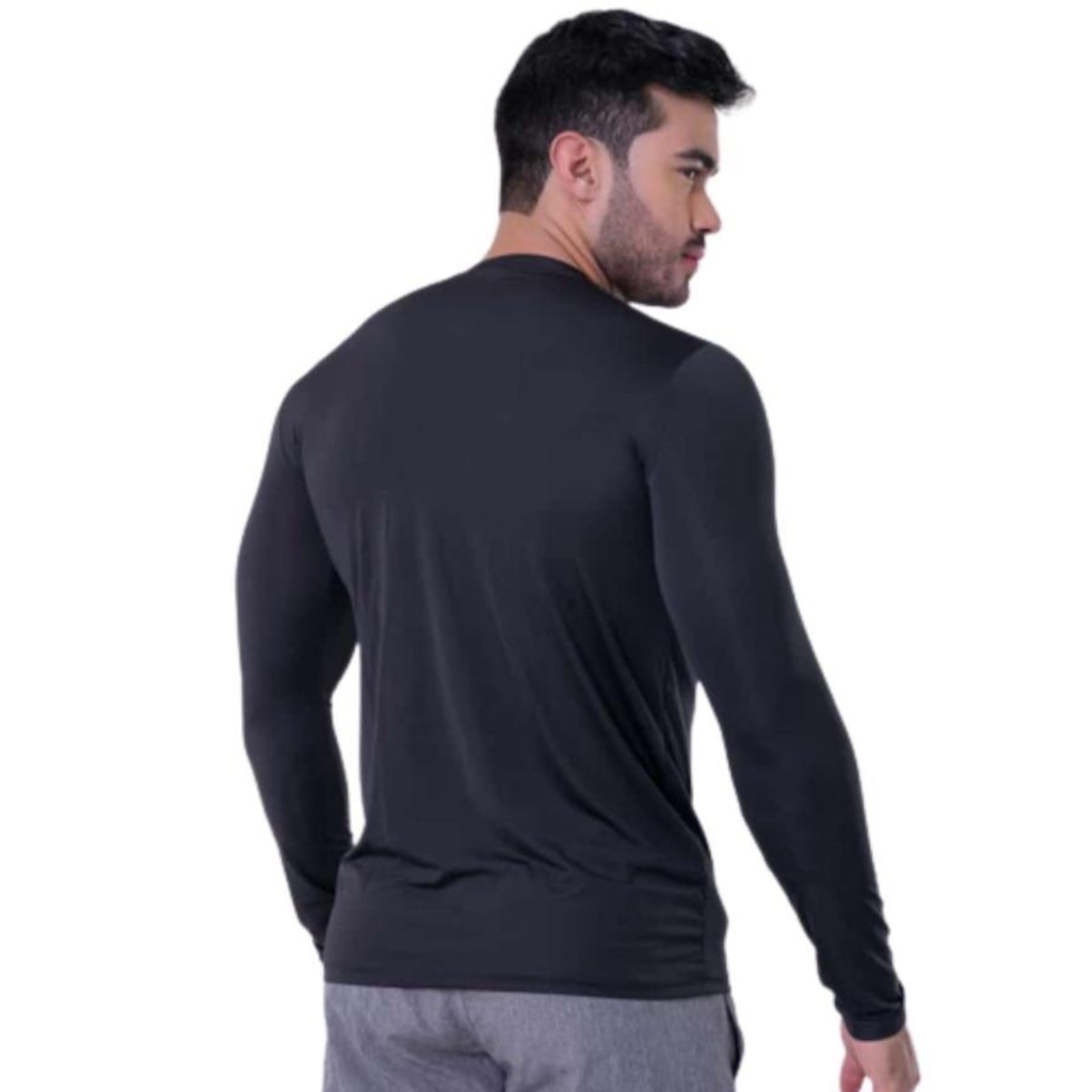 Imagem 4 do produto Camiseta Térmica Proteção UV 50+ Manga longa Segunda Pele LJ Camisa UV - Masculina