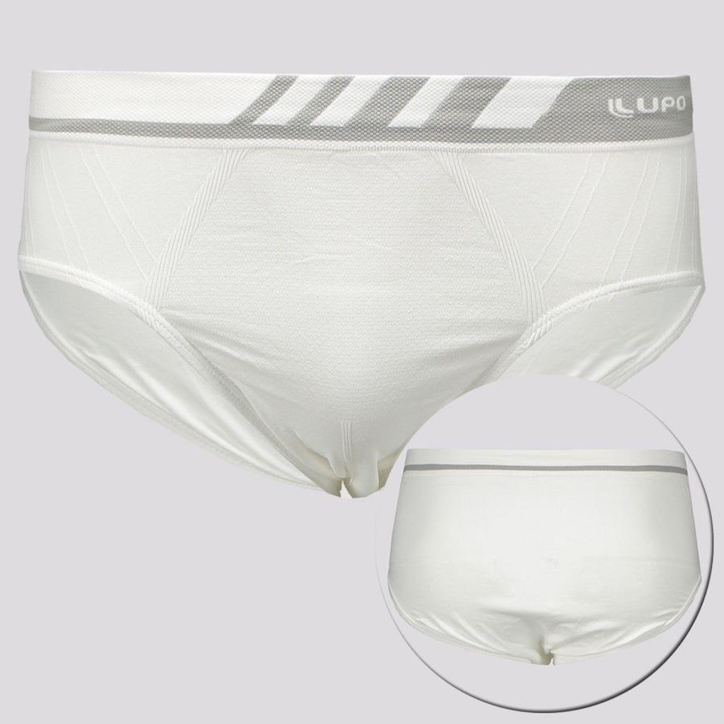 Imagem 3 do produto Kit de Cuecas Slip Lupo Microfibra Sem Costuracom 3 Unidades - Adulto