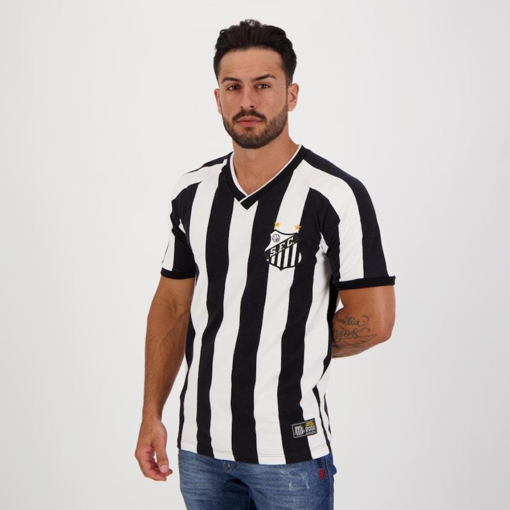 Imagem 2 do produto Camisa Santos Futfanatics Retrô Campeão Brasileiro 2002 - Masculina