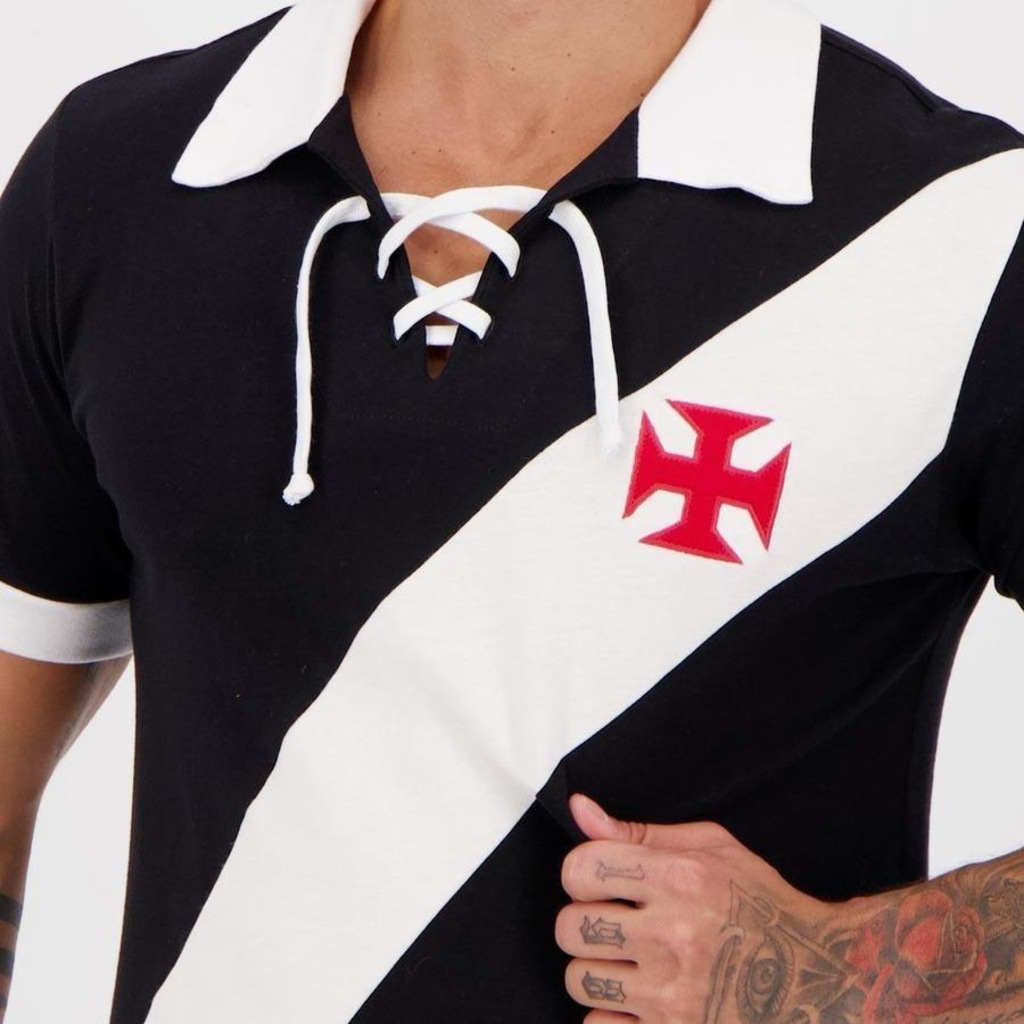 Imagem 4 do produto Camisa do Vasco da Gama Retrô Cordinha - Masculina