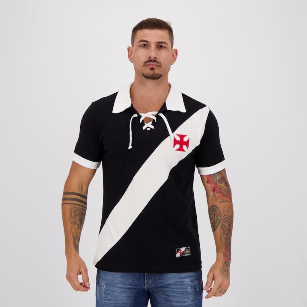 Imagem 1 do produto Camisa do Vasco da Gama Retrô Cordinha - Masculina