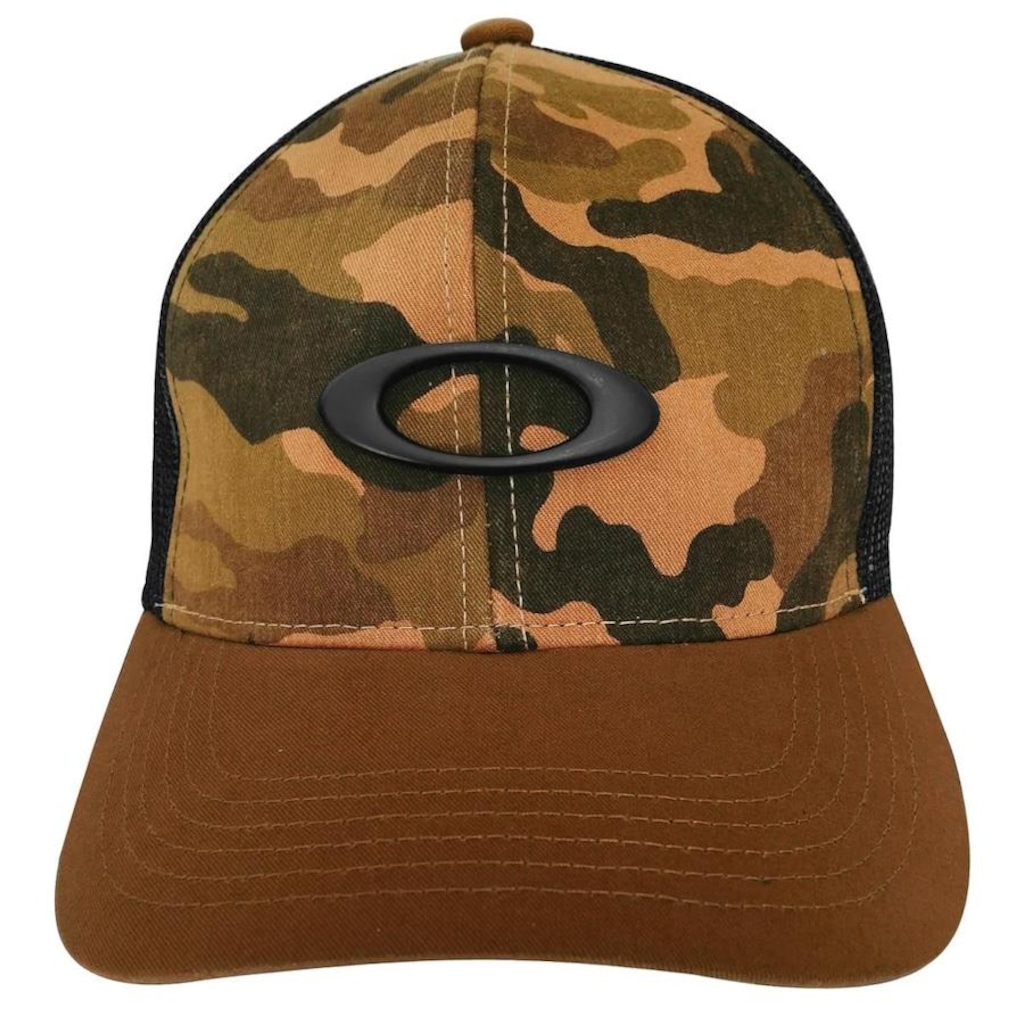 Imagem 2 do produto Boné Oakley Metal Ellipse Camo Trucker Hat Almond - Snapback - Adulto