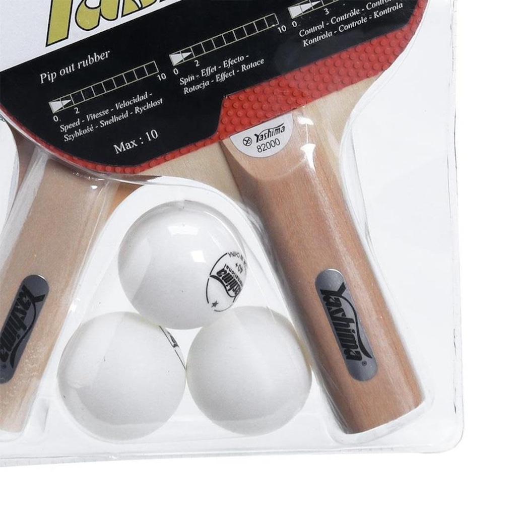 Imagem 3 do produto Kit Tênis de Mesa Yashima Clássica com 02 Raquetes 03 Bolas Rede e Suporte