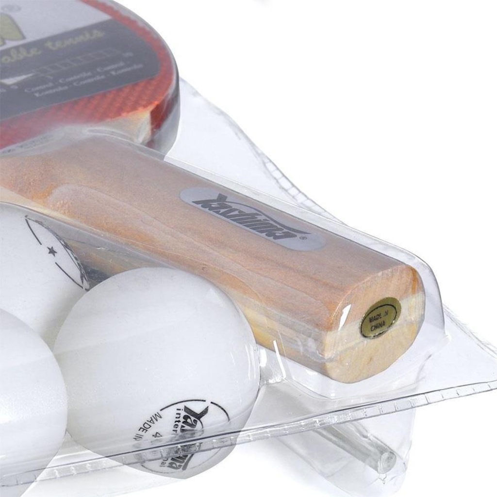 Imagem 4 do produto Kit Tênis de Mesa Yashima Clássica com 02 Raquetes 03 Bolas Rede e Suporte