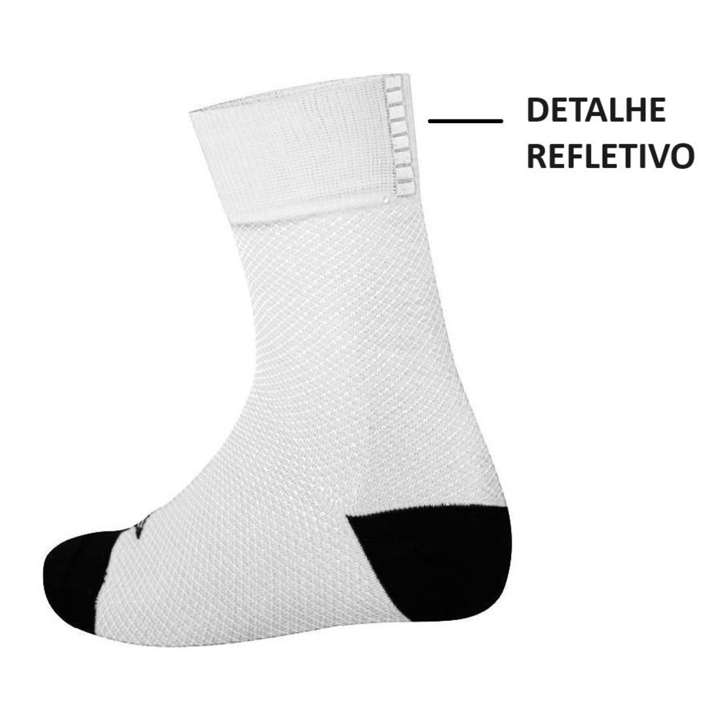 Imagem 3 do produto Meias de Ciclismo Mauro Ribeiro Carbon Reflex - 35 ao 43 - Adulto
