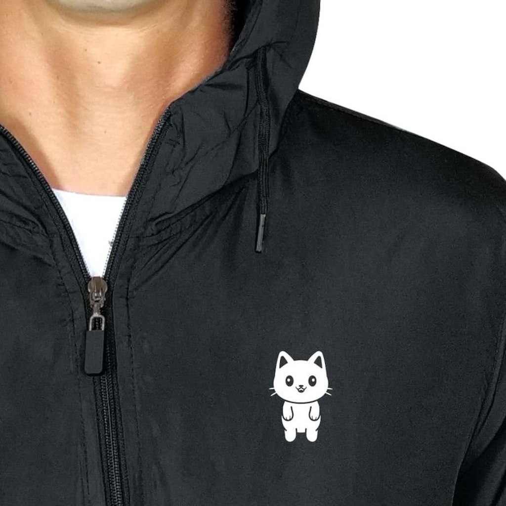 Imagem 2 do produto Jaqueta Corta Vento com Capuz Web Surf Shop Light Cat - Masculina