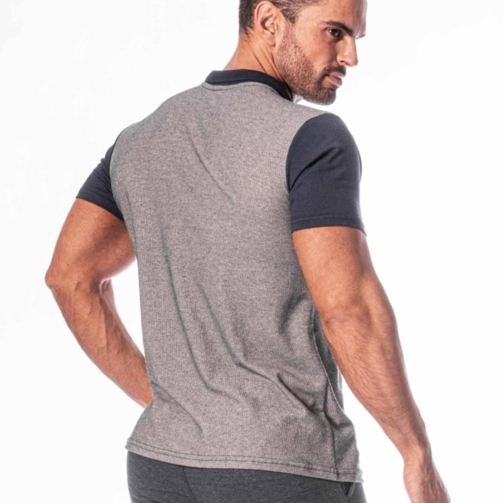 Imagem 3 do produto Camisa Polo Poker Piquet Com Recorte Scale - Masculina