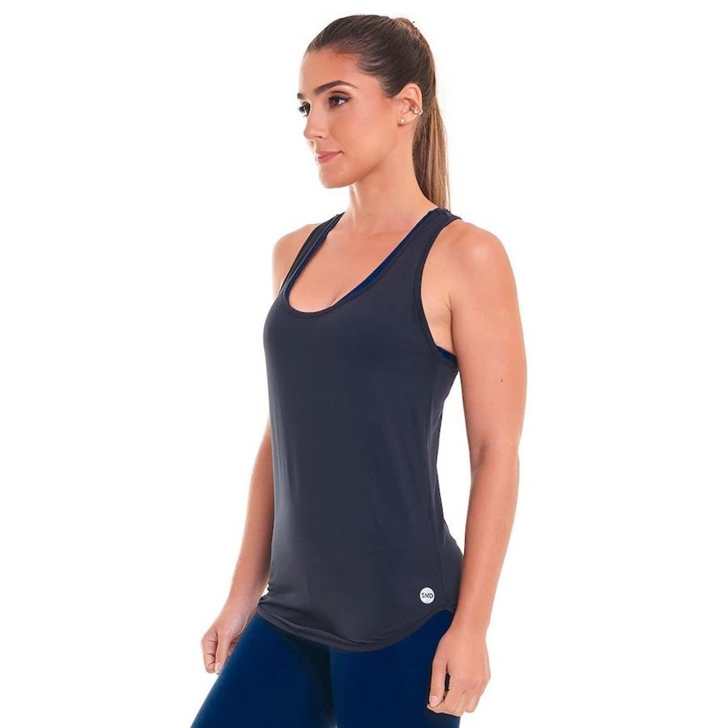 Imagem 2 do produto Camiseta Regata Sandy Fitness Basic Preto Snd Fitness - Feminina