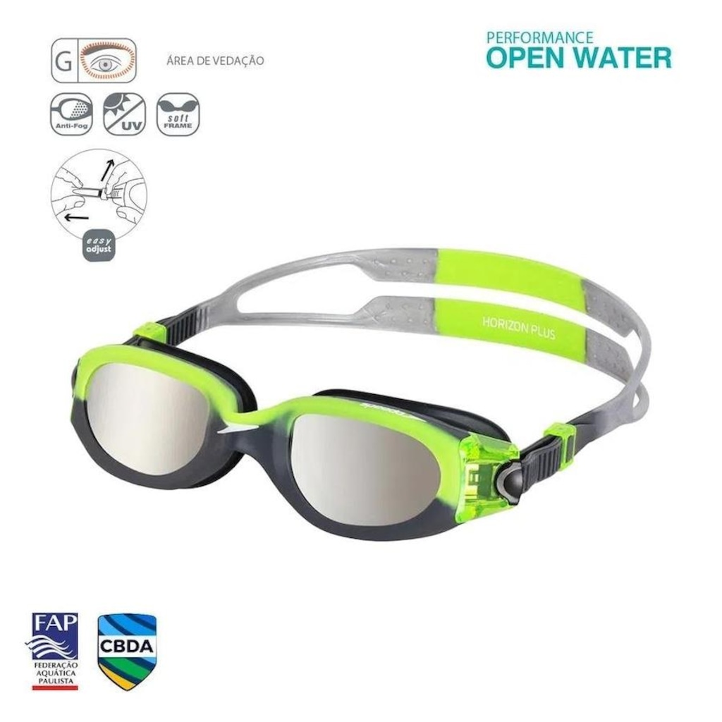 Imagem 4 do produto Óculos de Natação Speedo Horizon Plus MR Triathlon Espelhado - Adulto