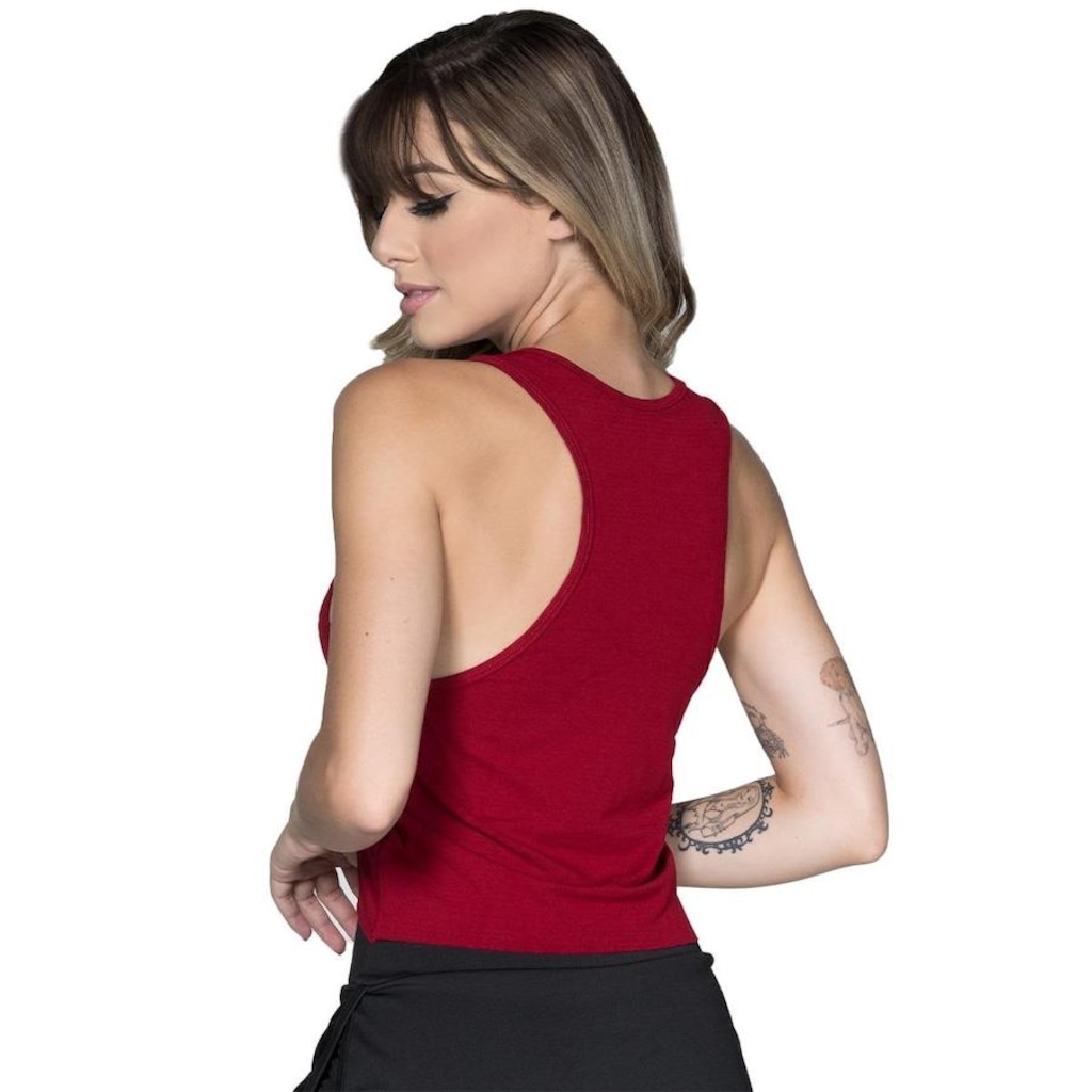 Imagem 2 do produto Camiseta Regata Cropped Vekyo Fitness Frases - Feminina