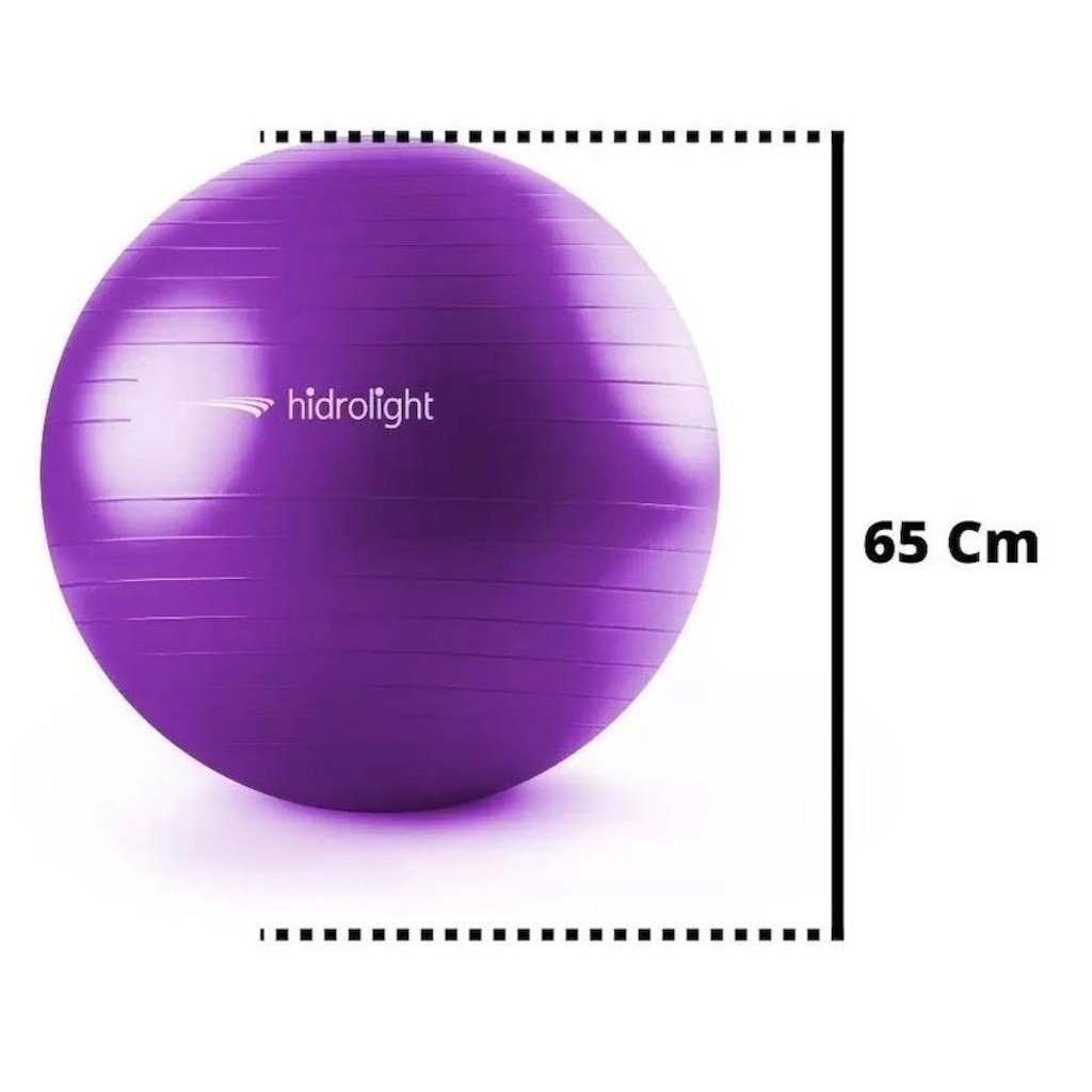 Imagem 3 do produto Bola de Exercícios Suiça com Bomba de Ar Hidrolight FL13B 65cm - Academia - Pilates - Yoga