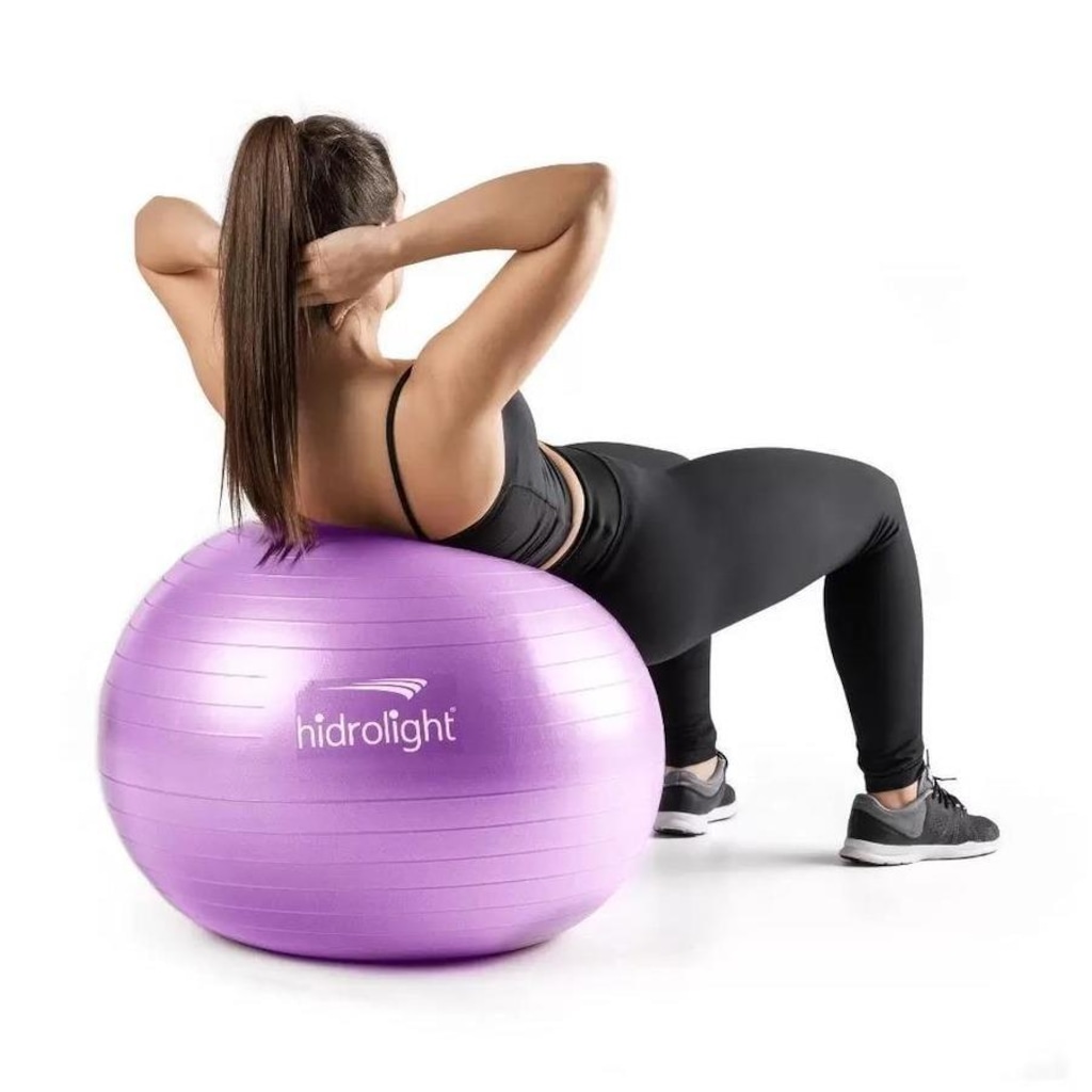 Imagem 5 do produto Bola de Exercícios Suiça com Bomba de Ar Hidrolight FL13B 65cm - Academia - Pilates - Yoga