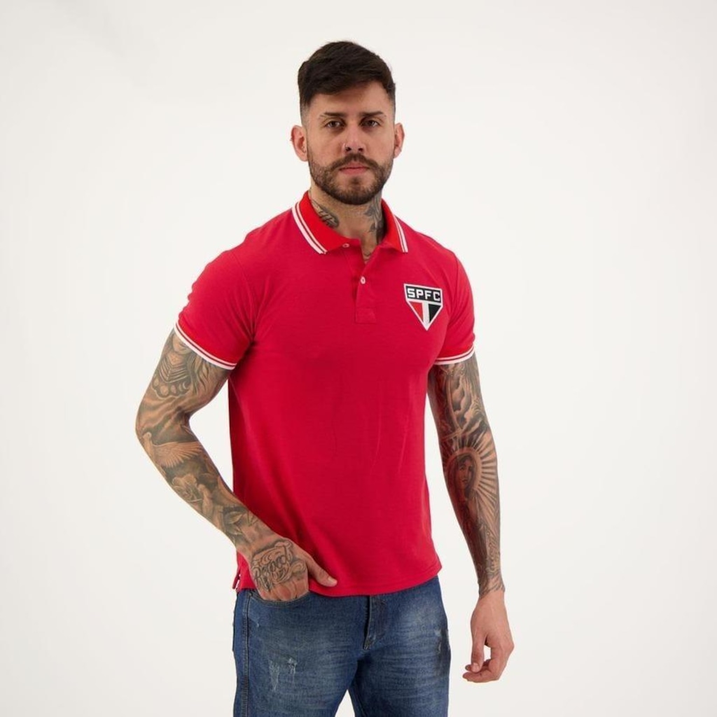 Imagem 2 do produto Camisa Polo do São Paulo Futfanatics Stripe - Masculina
