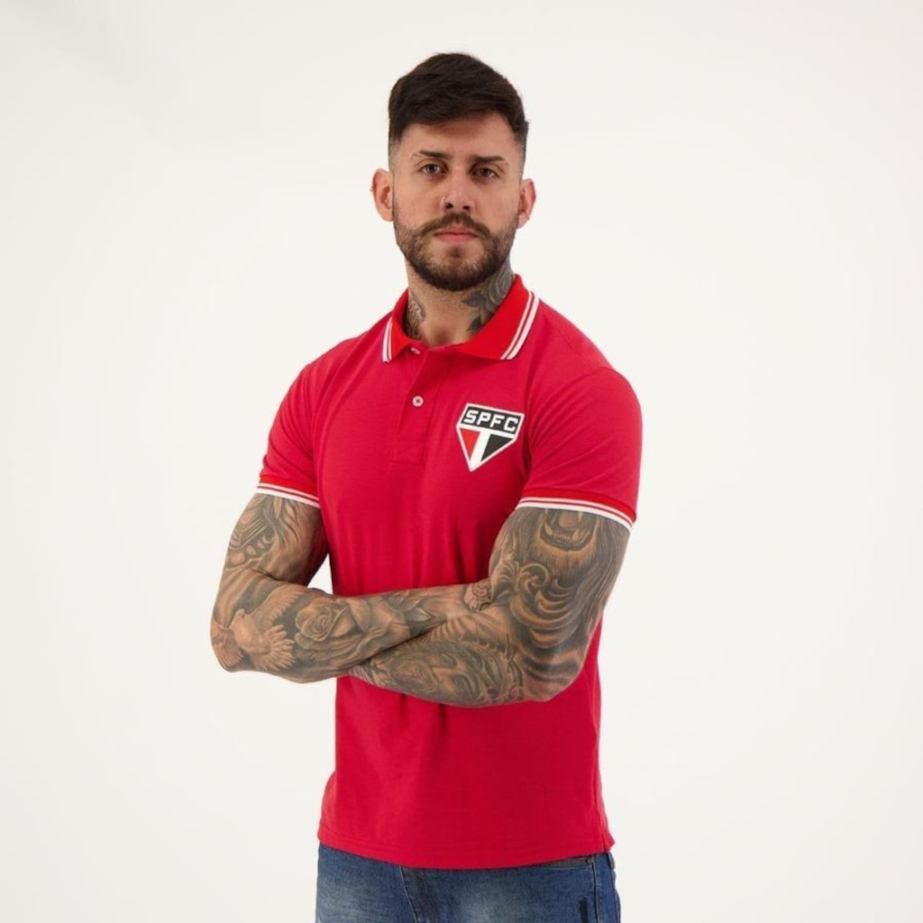Imagem 5 do produto Camisa Polo do São Paulo Futfanatics Stripe - Masculina