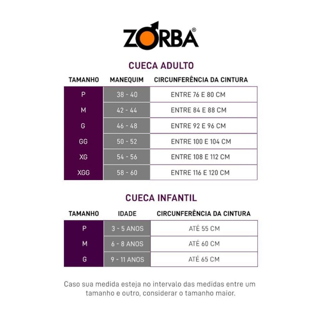 Imagem 5 do produto Kit de Cuecas Slip Zorba Comfort - Adulto - 6 unidades