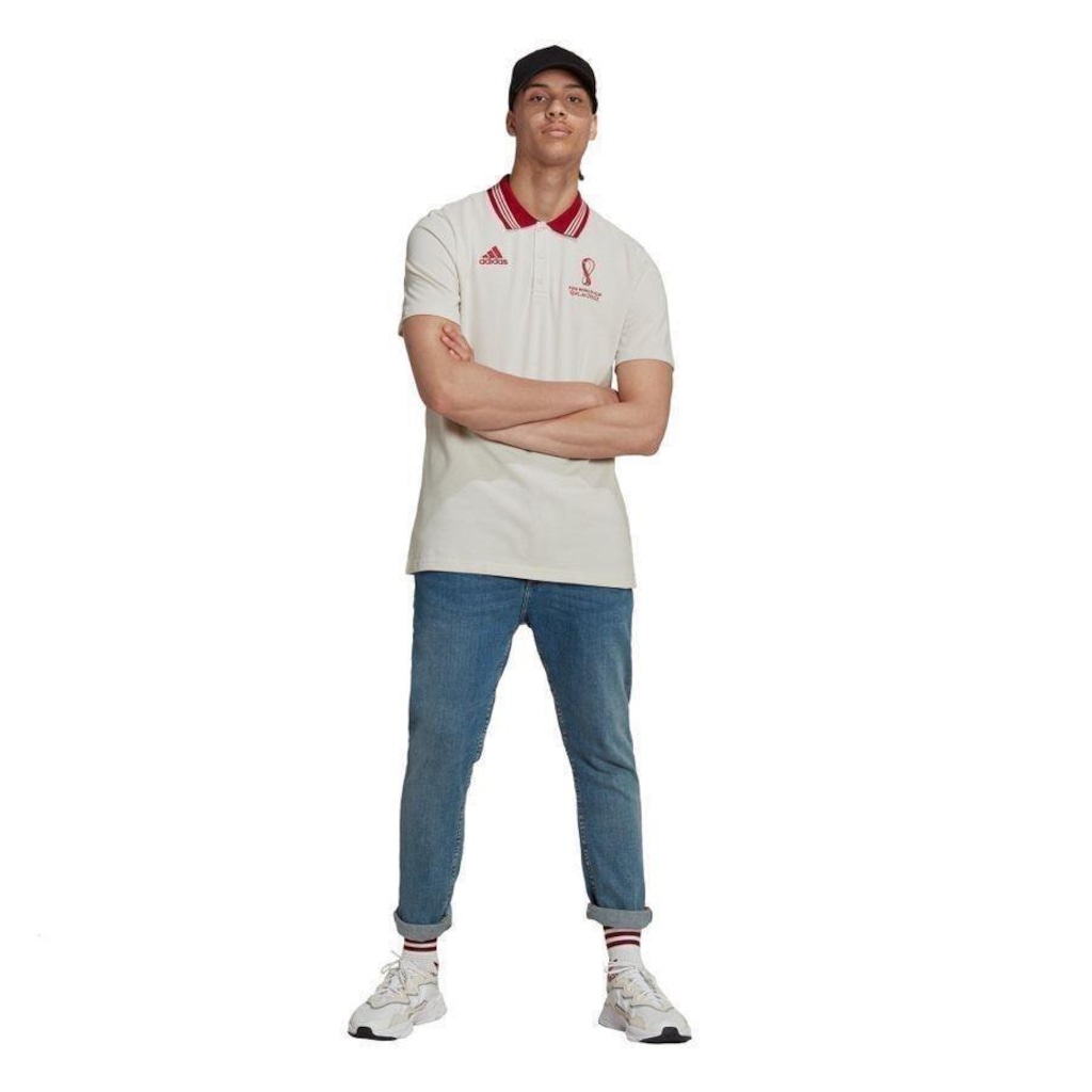 Imagem 4 do produto Camisa Polo adidas Oficial Copa do Mundo Fifa 2022 - Masculina