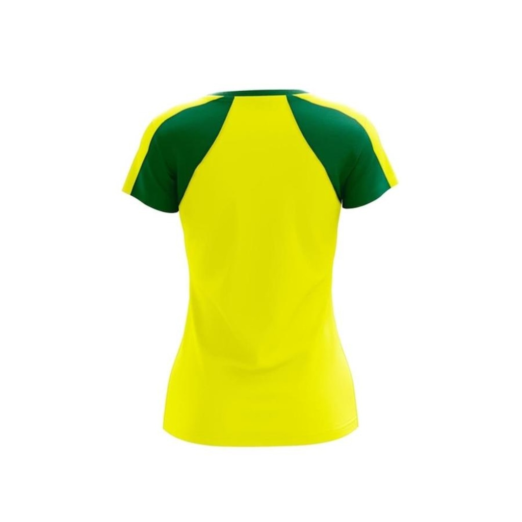 Imagem 2 do produto Camisa Brasil Torcida Copa Verde e Amarelo Braziline - Feminina