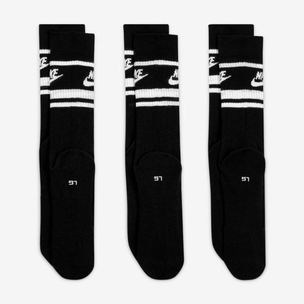Imagem 4 do produto Kit de Meias Cano Alto Nike Sportswear Everyday Essential - 3 Pares