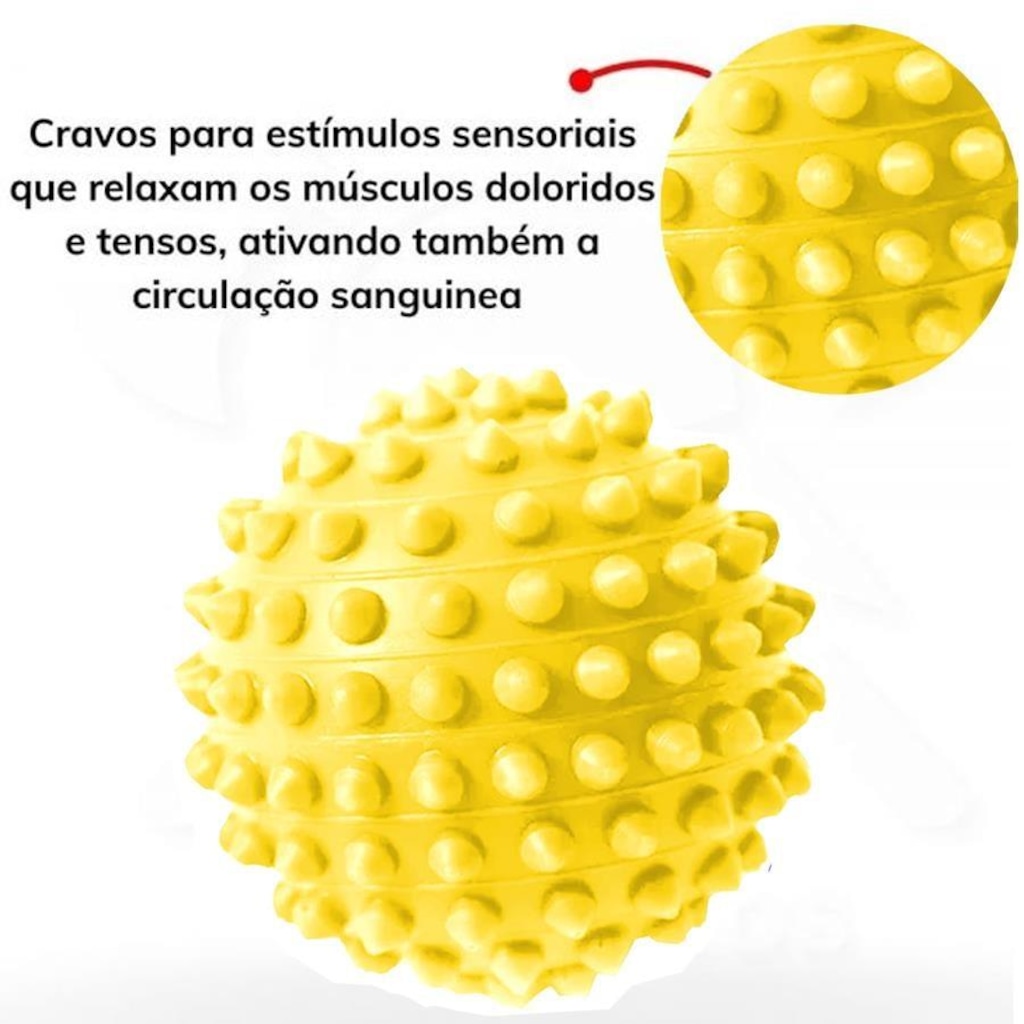 Imagem 2 do produto Bola Gold Sports Exercitadora Fisioterapia - 10cm